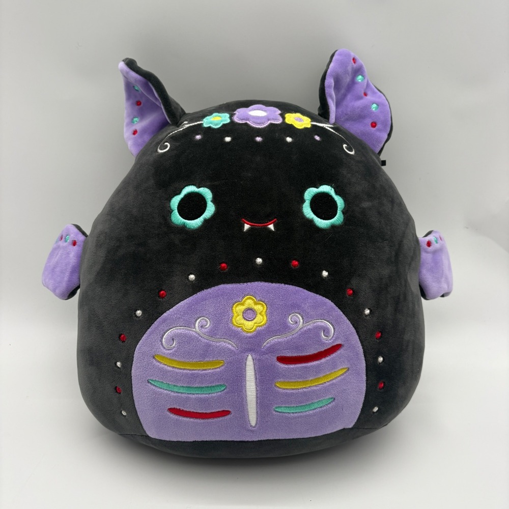 Squishmallow Betty Black Bat Day Of The Dead Halloween Squad 12" Stuffed Plush